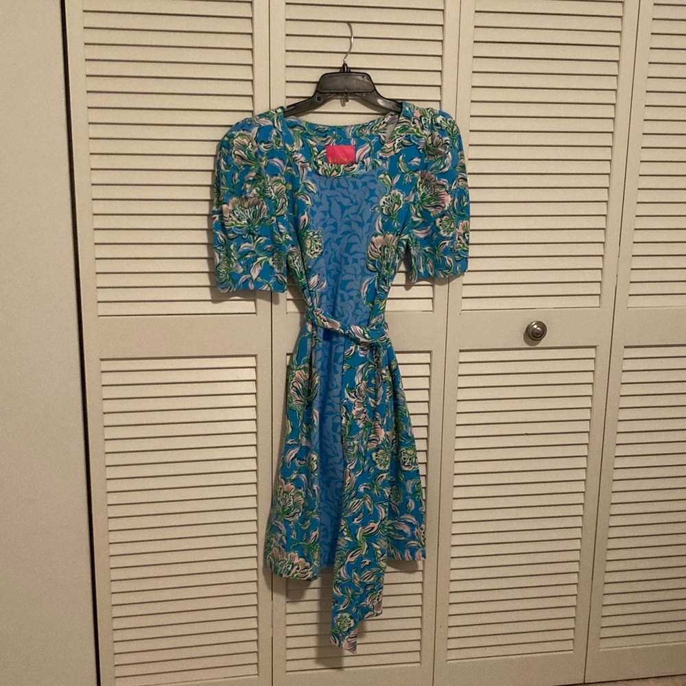 NWOT Lilly Pulitzer Harriet Elbow Sleeve Dress; Det Belt; Size L, Make an Offer! - Picture 11 of 12